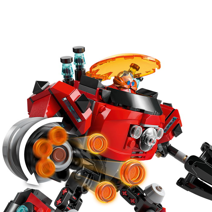 LEGO 77005 Sonic the Hedgehog - Dr. Eggman Meca Egg Crusher vs. Knuckles, Set de Construcción con Personajes, Lanzador y Emeralds del Caos, para Niños +8 Años