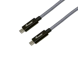 Equip 128427 Cable USB 3.2 Gen 2x2 USB-C a USB-C, 2 m, Negro, 20 Gbit/s, Carga Rápida 240W USB PD, Compatible con DisplayPort