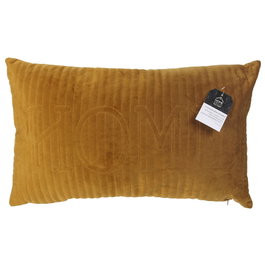 Home Deco Factory Cojín Lounge Palabra Bordada con Cremallera Desenfundable 50x30x10 cm