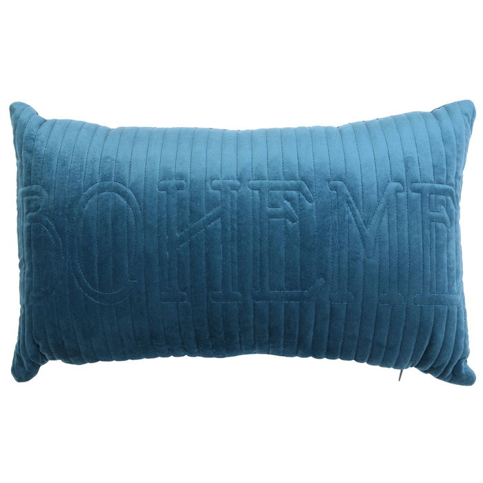 Home Deco Factory Cojín Lounge Palabra Bordada con Cremallera Desenfundable 50x30x10 cm