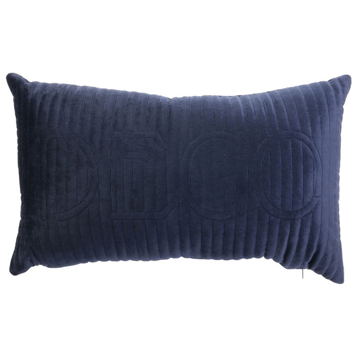 Home Deco Factory Cojín Lounge Palabra Bordada con Cremallera Desenfundable 50x30x10 cm