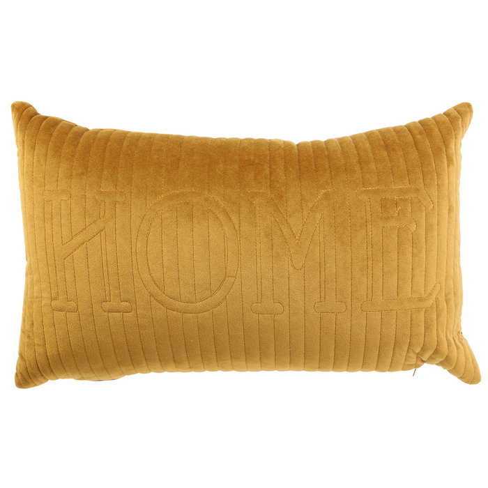 Home Deco Factory Cojín Lounge Palabra Bordada con Cremallera Desenfundable 50x30x10 cm