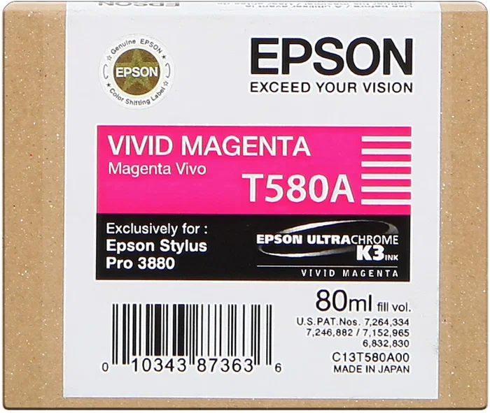 Epson Cartucho T580A Magenta Vivo 80 ml