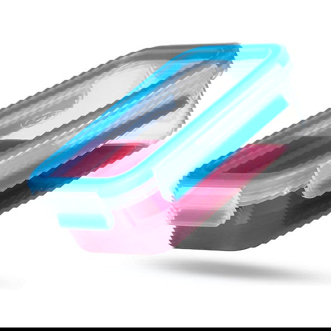 Emsa CLIP & CLOSE 2.0 Set 3 Recipientes Herméticos Rectangulares 0.55L Transparentes Aptos Microondas y Congelador