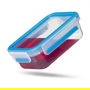 Emsa CLIP & CLOSE 2.0 Set 3 Recipientes Herméticos Rectangulares 0.55L Transparentes Aptos Microondas y Congelador