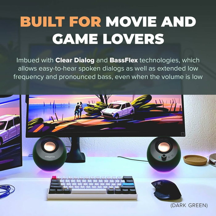Creative Labs Pebble Pro 2.0 Bluetooth RGB Negro