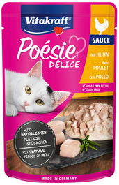 Vitakraft Poesie Delisauce Pouch Pollo 23x85g Gatos Snacks Sin Azúcar