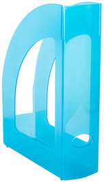 Revistero Plastico 80Mm Traslucido Azul