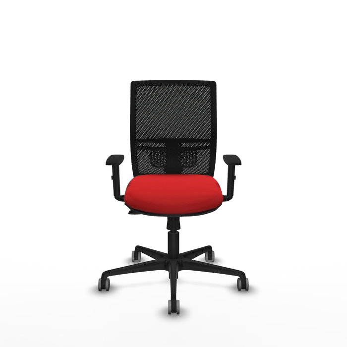 PIQUERAS Y CRESPO Silla de oficina Yunquera con mecanismo Sincro/Traslack, Rojo y Negro PIQUERAS Y CRESPO Silla de oficina Yunquera con mecanismo Sincro/Traslack, Rojo y Negro