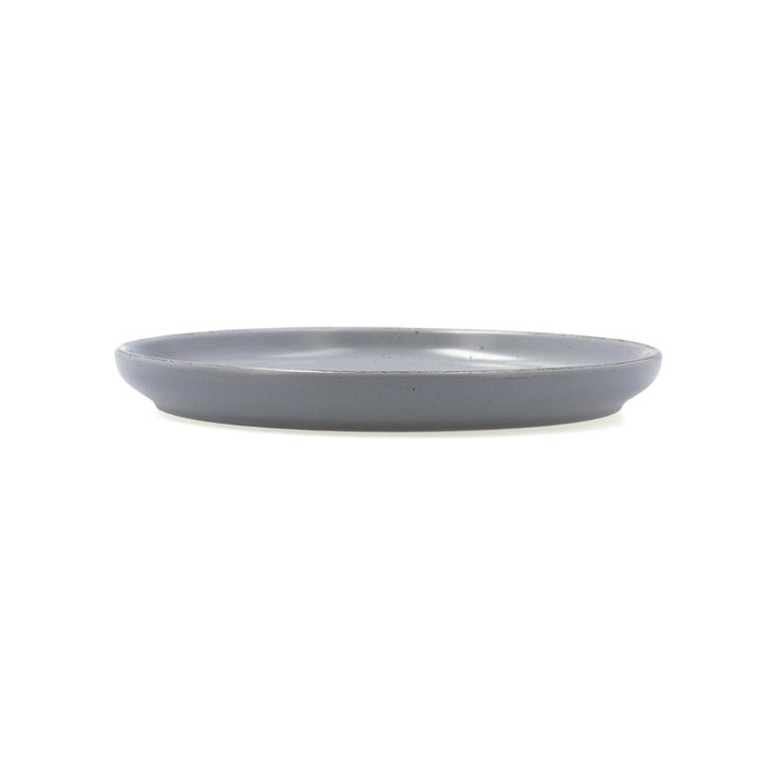 Quid Plato de Postre Cerámico Duna Gris 20x2,5 cm (12 Unidades)
