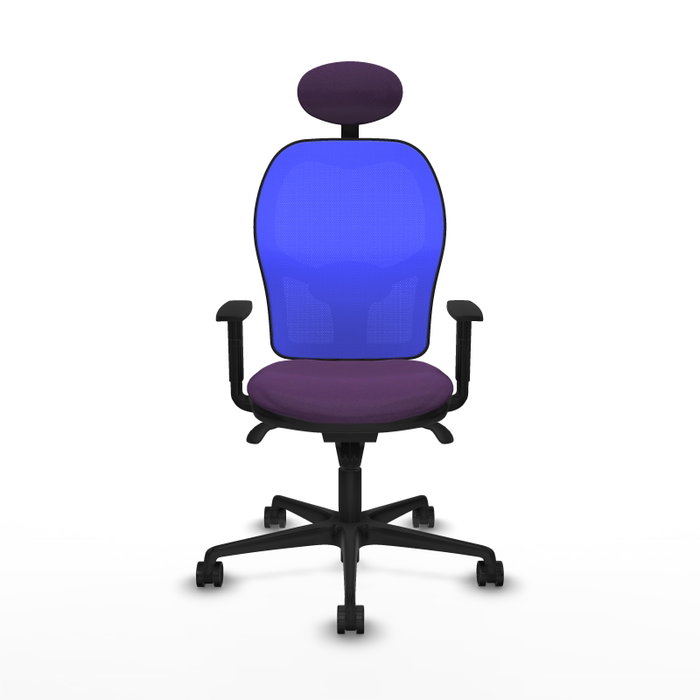 PIQUERAS Y CRESPO Silla de oficina Jorquera con mecanismo Sincro, Morado y Azul