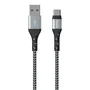 Energizer C520CKBK Cable USB 2.0 para Datos y Carga, 2 m, USB-A Macho a USB-C Macho, Color Negro y Plata