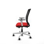 PIQUERAS Y CRESPO Silla de oficina Haches con mecanismo Sincro/Traslack, Rojo/Negro