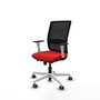 PIQUERAS Y CRESPO Silla de oficina Haches con mecanismo Sincro/Traslack, Rojo/Negro
