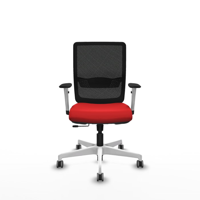 PIQUERAS Y CRESPO Silla de oficina Haches con mecanismo Sincro/Traslack, Rojo/Negro PIQUERAS Y CRESPO Silla de oficina Haches con mecanismo Sincro/Traslack, Rojo/Negro