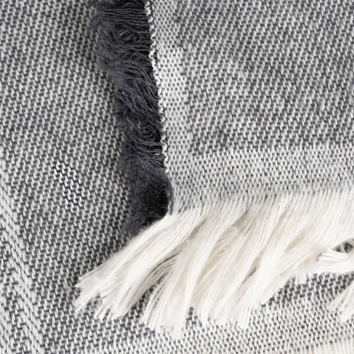 Colcha Cuadros Antracita Algodón 250 X 260 cm