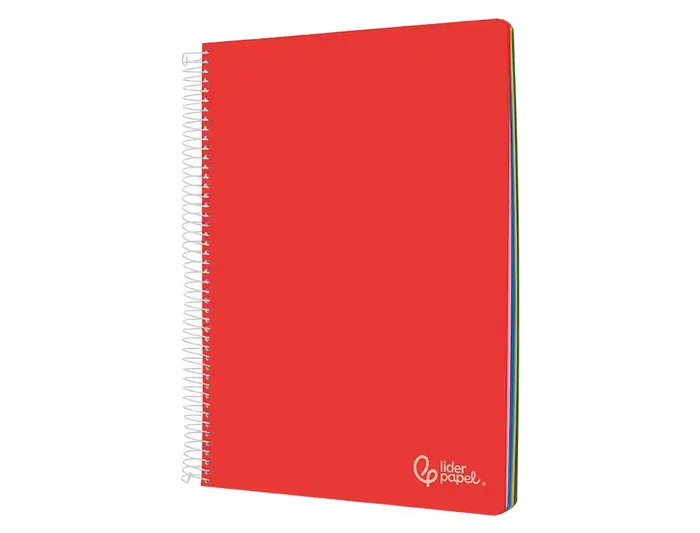 Liderpapel Cuaderno Espiral A4 Micro Witty Tapa Dura 120 Hojas 90gr Cuadro 5mm 5 Bandas 4 Taladros Colores Surtidos