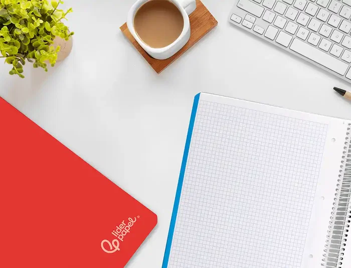 Liderpapel Cuaderno Espiral A4 Micro Witty Tapa Dura 120 Hojas 90gr Cuadro 5mm 5 Bandas 4 Taladros Colores Surtidos