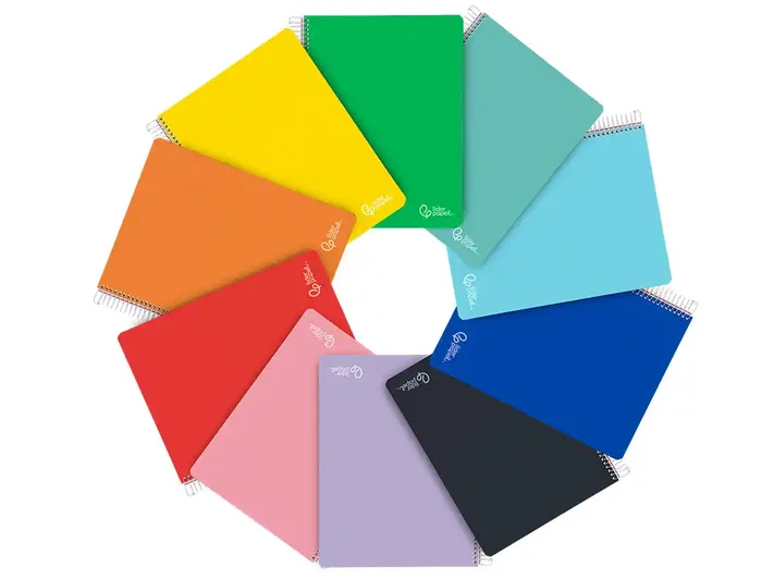 Liderpapel Cuaderno Espiral A4 Micro Witty Tapa Dura 120 Hojas 90gr Cuadro 5mm 5 Bandas 4 Taladros Colores Surtidos