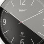 Mebus 19813 Reloj de pared con control por radio negro/plata