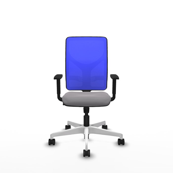 PIQUERAS Y CRESPO Silla de oficina Motilla con mecanismo Sincro Gris y Azul