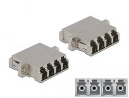 DeLOCK Acoplador de Fibra Óptica LC Quad hembra a LC Quad hembra Monomodo