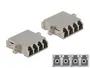 DeLOCK Acoplador de Fibra Óptica LC Quad hembra a LC Quad hembra Monomodo Metal Plata
