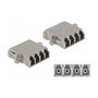 DeLOCK Acoplador de Fibra Óptica LC Quad hembra a LC Quad hembra Monomodo Metal Plata