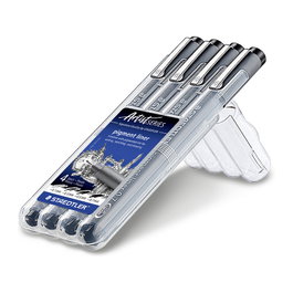 STAEDTLER Pigment Liner 308 Set de Rotuladores 0.1 + 0.3 + 0.5 + 0.7 mm Schwarz