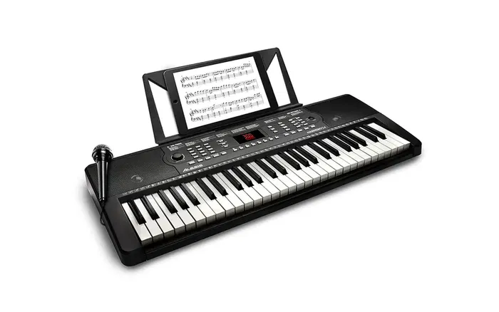 Alesis Teclado Portátil Harmony 54 con 54 Teclas, Altavoces Integrados, 300 Tonos, 300 Ritmos, 40 Canciones Demo y USB-MIDI