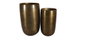DKD Home Decor Set de 2 Maceteros de Aluminio Envejecido 35x35x63 cm