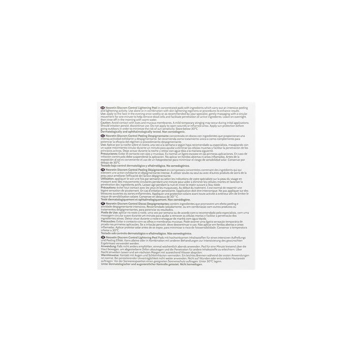 Neoretin Discrom Control Peeling Despigmentante Tono Uniforme Piel 6 Unidades