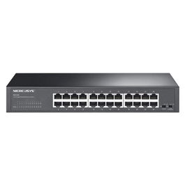 Mercusys MS124GS Switch No Gestionable 24 Puertos Gigabit RJ45, Rack 1U, Plug & Play, QoS, Aislamiento de Puertos, 48 Gbps