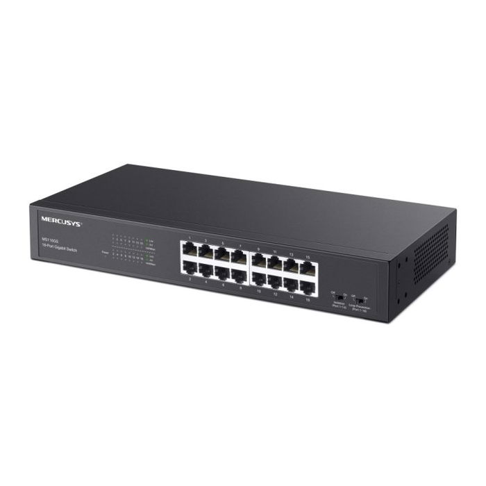 Mercusys MS124GS Switch No Gestionable 24 Puertos Gigabit RJ45, Rack 1U, Plug & Play, QoS, Aislamiento de Puertos, 48 Gbps