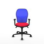 PIQUERAS Y CRESPO Silla de oficina Jorquera con mecanismo Sincro, Rojo y Azul