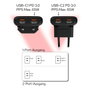 Verbatim Cargador de Pared GaN Fold 'n' Go 65W 2xUSB-C Negro