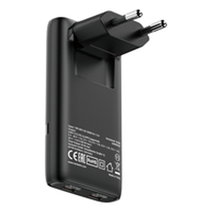 Verbatim Cargador de Pared GaN Fold 'n' Go 65W 2xUSB-C Negro