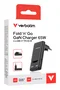 Verbatim Cargador GaN Fold 'n' Go 65W con 2 Puertos USB-C Negro