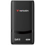 Verbatim Cargador GaN Fold 'n' Go 65W con 2 Puertos USB-C Negro