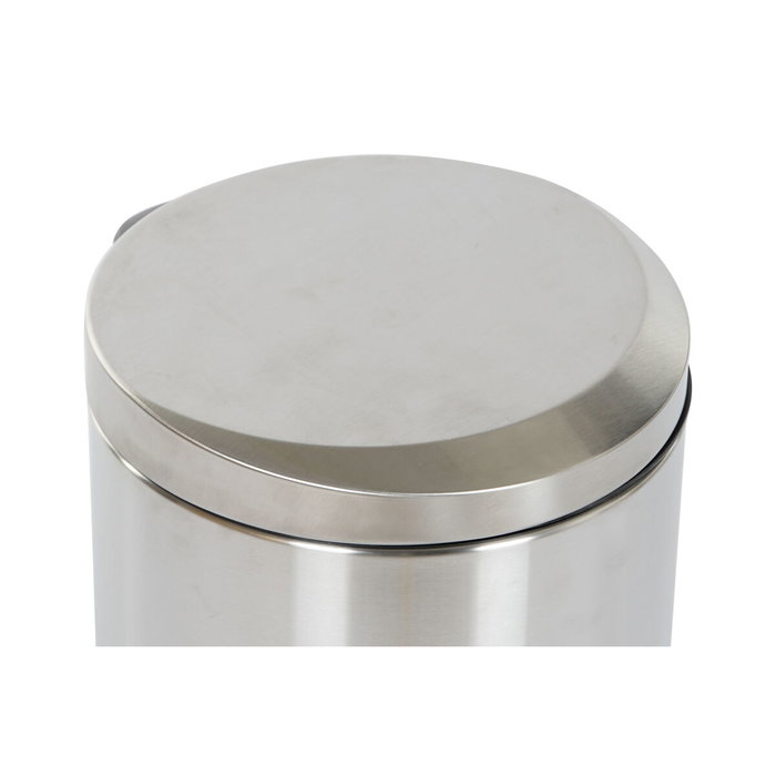 DKD Home Decor Papelera de Acero Inoxidable y PP 12L Mate Plateado DKD Home Decor Papelera de Acero Inoxidable y PP 12L Mate Plateado