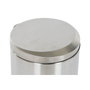 DKD Home Decor Papelera de Acero Inoxidable y PP 12L Mate Plateado