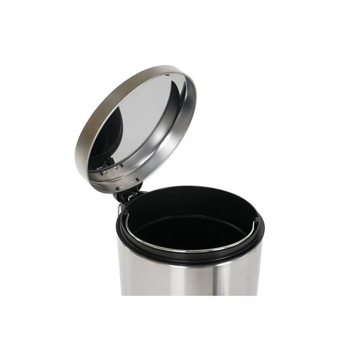 DKD Home Decor Papelera de Acero Inoxidable y PP 12L Mate Plateado DKD Home Decor Papelera de Acero Inoxidable y PP 12L Mate Plateado