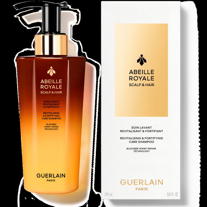 Guerlain Abeille Royale Scalp & Hair Champú Revitalizante y Fortificante con Miel, para Cabello y Cuero Cabelludo, 290 ml