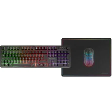 Mars Gaming MCPWX Pack Gaming Inalámbrico: Teclado, Ratón y Alfombrilla con Tecnología DualPro Link 2.4GPRO