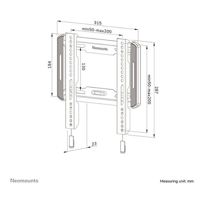 Neomounts WL30-550BL12 Soporte de pared ultraplano para pantallas de 24-65 pulgadas Neomounts WL30-550BL12 Soporte de pared ultraplano para pantallas de 24-65 pulgadas