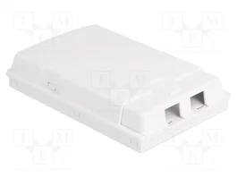 DeLOCK Caja de conexión de fibra óptica para montaje en pared, 2 x SC Simplex o LC Duplex, Blanco