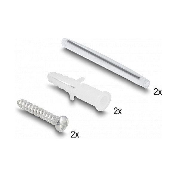 DeLOCK Caja de conexión de fibra óptica para montaje en pared 2 x SC Simplex o LC Duplex, Blanco