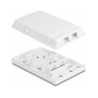 DeLOCK Caja de conexión de fibra óptica para montaje en pared 2 x SC Simplex o LC Duplex, Blanco