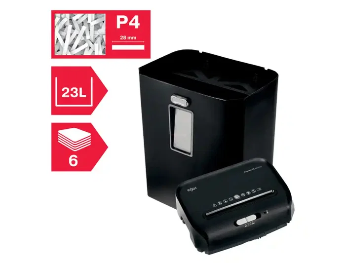 REXEL ProMax REX623 Destructora de papel, Corte de partículas 4x40mm, Nivel P-4, 23L, Negro REXEL ProMax REX623 Destructora de papel, Corte de partículas 4x40mm, Nivel P-4, 23L, Negro