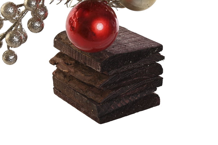 DKD Home Decor Árbol PP Poliéster Rojo 20x20x60 cm